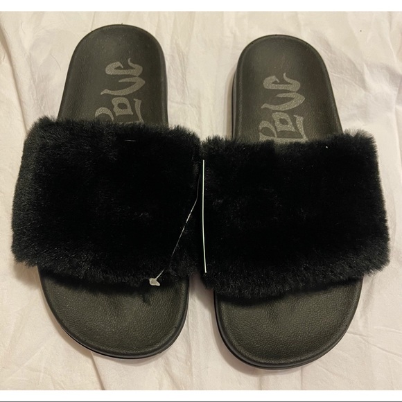 Faux fur slides - Picture 2 of 6